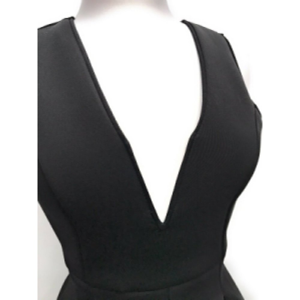BRAT STAR Bodycon Stretch Knit Punk Dress Black S - Picture 2 of 7